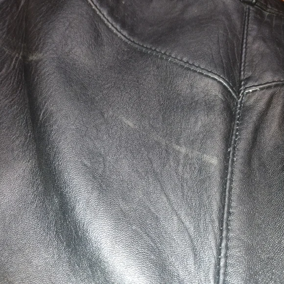 Black Genuine Leather Pants, 15-Inch Waist, 32-Inch Inseam, Old Mill, Un… - Picture 14 of 16